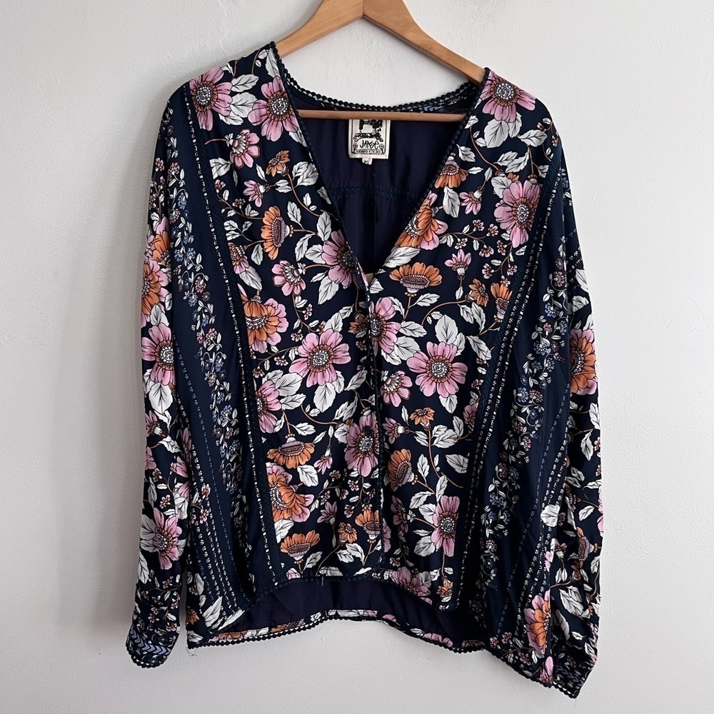 Jaase Palace Floral Bogo Oversized Button Down Long Sleeve Top